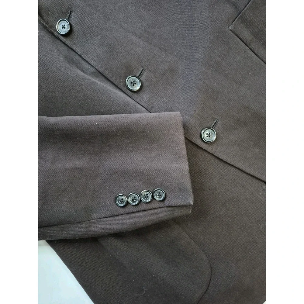 Brooks Brothers 346 Mens Cotton Sport Coat 41R Brown 3 Button Blazer E502